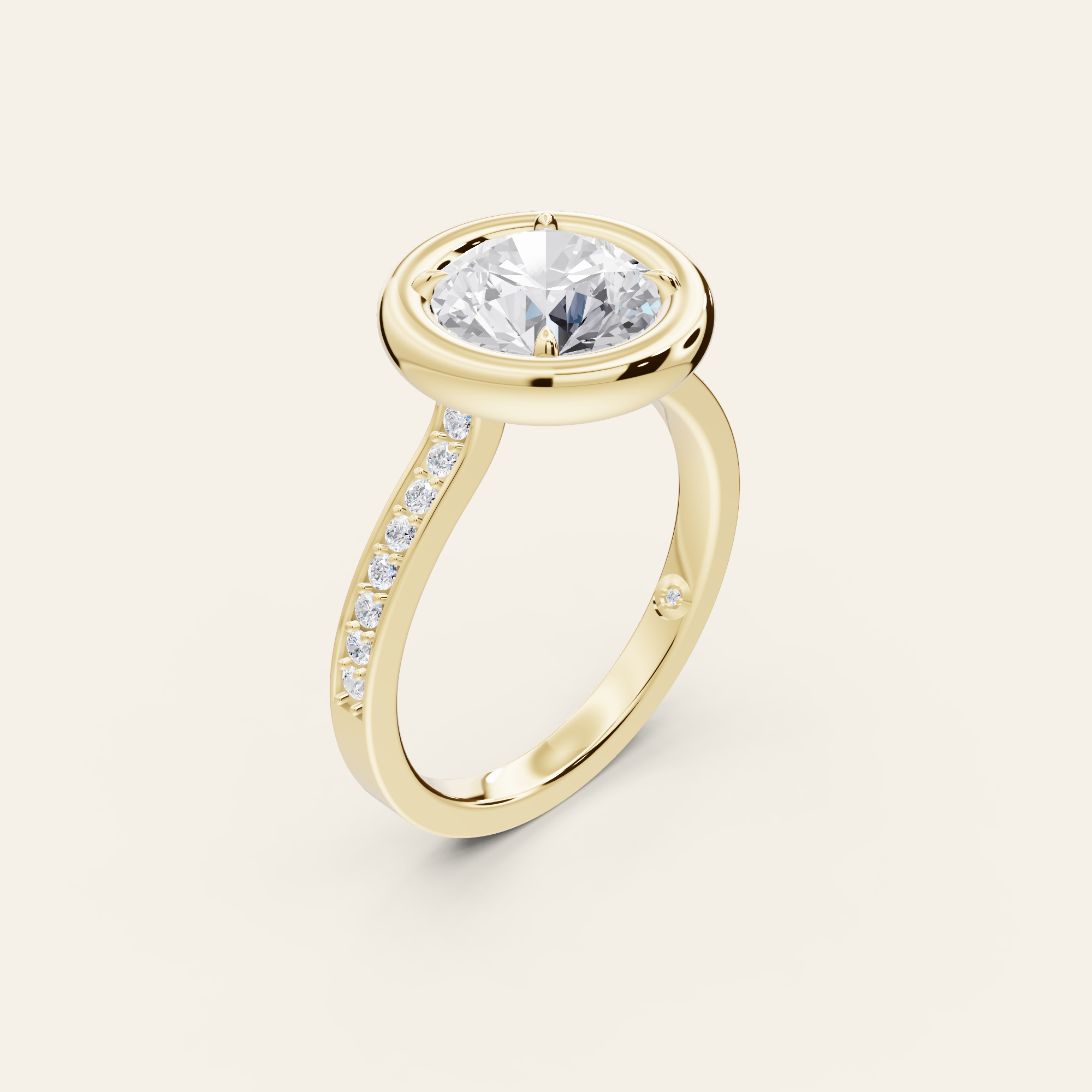 Gold Emerald-cut PURE ID engagement ring from The Vow collection